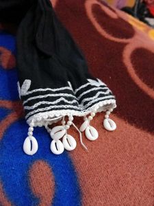 Black Kurta with White Embroidery