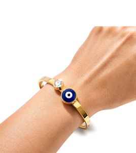 Evil Eye &amp; CZ Bangle Bracelet
