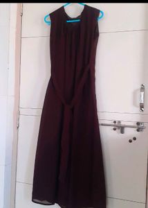 Elegant Maroon Maxi Dress