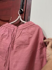 ProjectEve Pink Embroidered Palazzo Pants