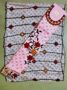 Pink Embroidery Thread Work& Sequin Work Suit