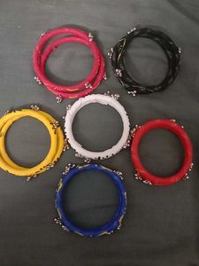 Set of Colorful Bangles with Bells
