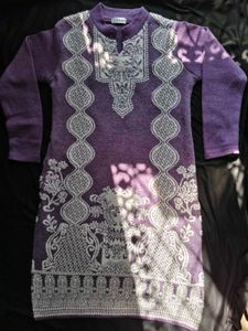 Elegant Purple Embroidered Kurta