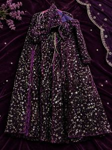 Elegant Velvet Lehenga Choli ( DUPATTA ❌)