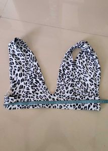 Shein Animal Print Bikini Top