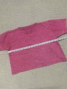 Stylish Peach Crop T-Shirt for Women