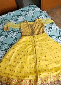 Yellow Embroidered Lehenga Choli