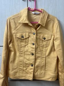 Stylish Yellow Denim Jacket