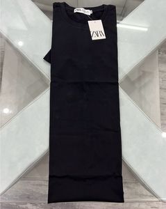 ZARA PLAIN BLACK TSHIRT L SIZE