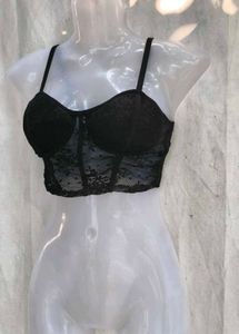 301110. Black Lace Corset Bralette