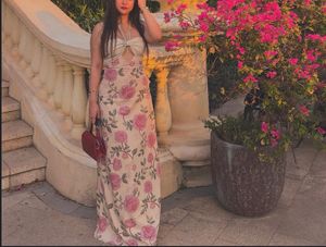 Floral Maxi Dress with Bow Detail