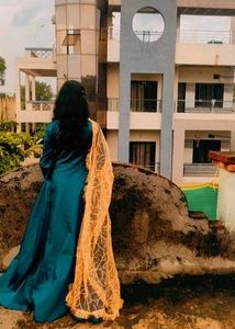 Elegant Navy Blue Anarkali Dress