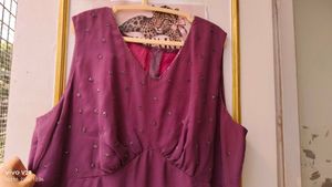 Elegant Purple Embellished Gown
