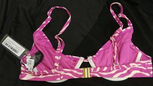 Pink Zebra Print Bra