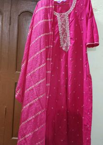 Libas Women Floral Yoke Design Regular Sequinned K