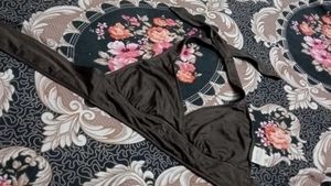 Stylish Brown Halter Bikini Top