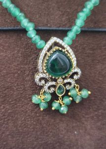 Green Beads Necklace Set