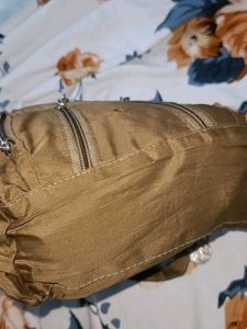 Chic Brown Shoulder Bag with Charms