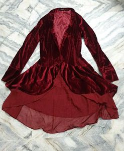 🍷Elegant Wine Velvet Style Shrug