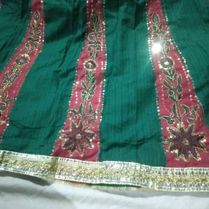 Kids Green Kurta Set with Dupatta