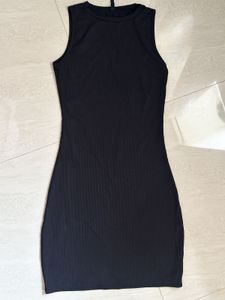 Sleek Black Sleeveless Mini Dress