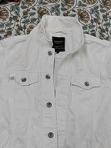 White Casual Denim Jacket