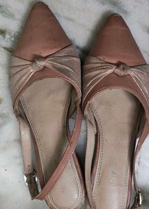 Elegant Rose Gold Slingback Heels