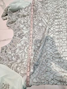 Elegant Salwar Bottoms - Light Blue 3pc 3xl