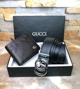 Gucci Belt Wallet Combo Set