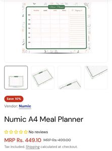 Brand New Meal Planner With Shopping List