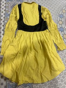 Yellow Dress with Black Harness