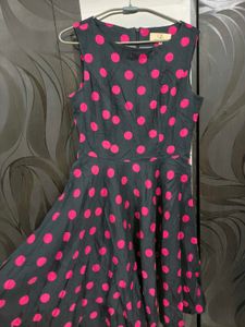 Chic Polka Dot Fit &amp; Flare Dress