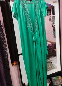 Green Satin Nightgown