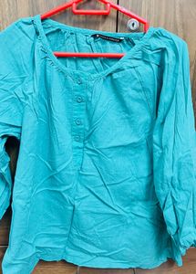 Green Button-Down Top