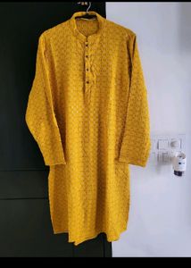 MEN MOHANLAL SONS Yellow Kurta