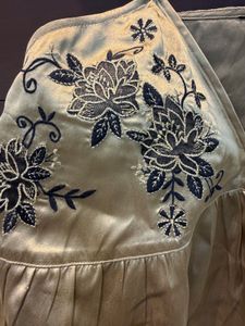 Embroidered Satin Camisole Top