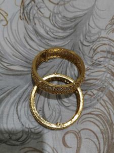 Elegant Gold Plated Bangles Set