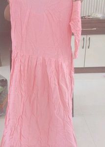 Pink Embroidered  all over embellished Kurta