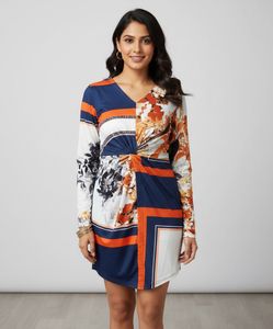 Funky Floral Print Mini Dress