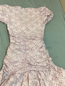 Zara Women's Schiffili embroidered lavender Dress