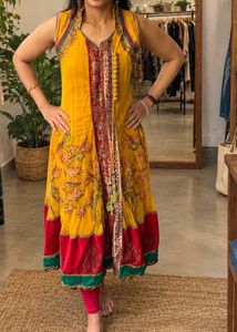 Vibrant Yellow Embroidered Kurta Set