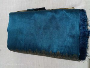 Elegant Teal &amp; Gold Saree