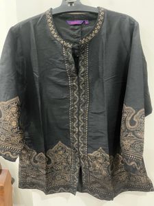 Black Printed Kurta