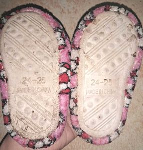 Cute Pink Soccer Ball Slippers