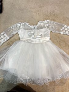 baby girl Elegant White Dress