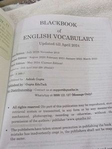 Blackbook of English Vocabulary Book