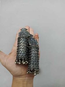 Vintage Oxidized Silver Anklets