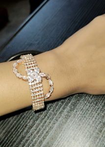Rose Gold CZ Heart Bracelet