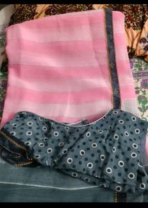 combo of 4 sarees with stiched blouses