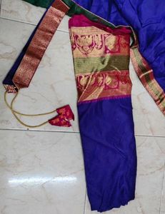 Royal Blue Lehenga with Intricate Border